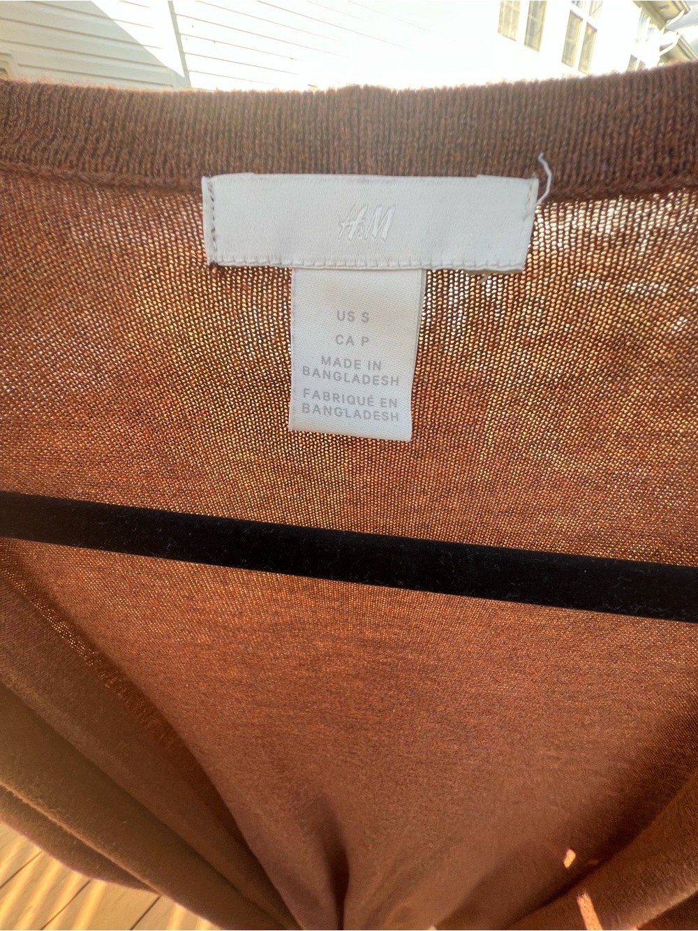 H&M Open-Front Cardigan Sweater - Rust Brown